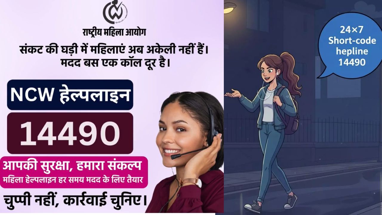 महिलाओ को NCW ने दिया सुरक्षा का भरोसा , लॉन्च किया 24×7 महिला हेल्पलाइन नंबर 14490 , अब किसी भी संकट में मिलेगी तुरंत मदद