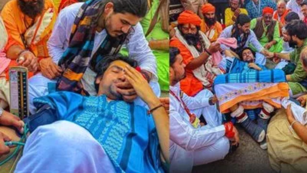 धीरेंद्र शास्त्री अचानक बेहोश, तबियत बिगड़ी तो सड़क किनारे लेट गए; पदयात्रा की सुरक्षा पर बढ़ी चिंता