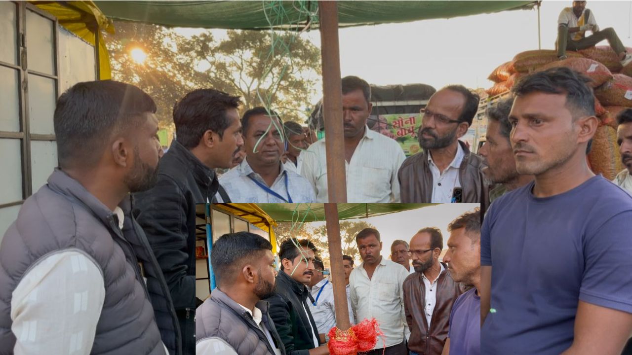 Bharatiya Kisan Union ने खाचरोद मटर मंडी में अव्यवस्था पर अधिकारियों से की वार्ता