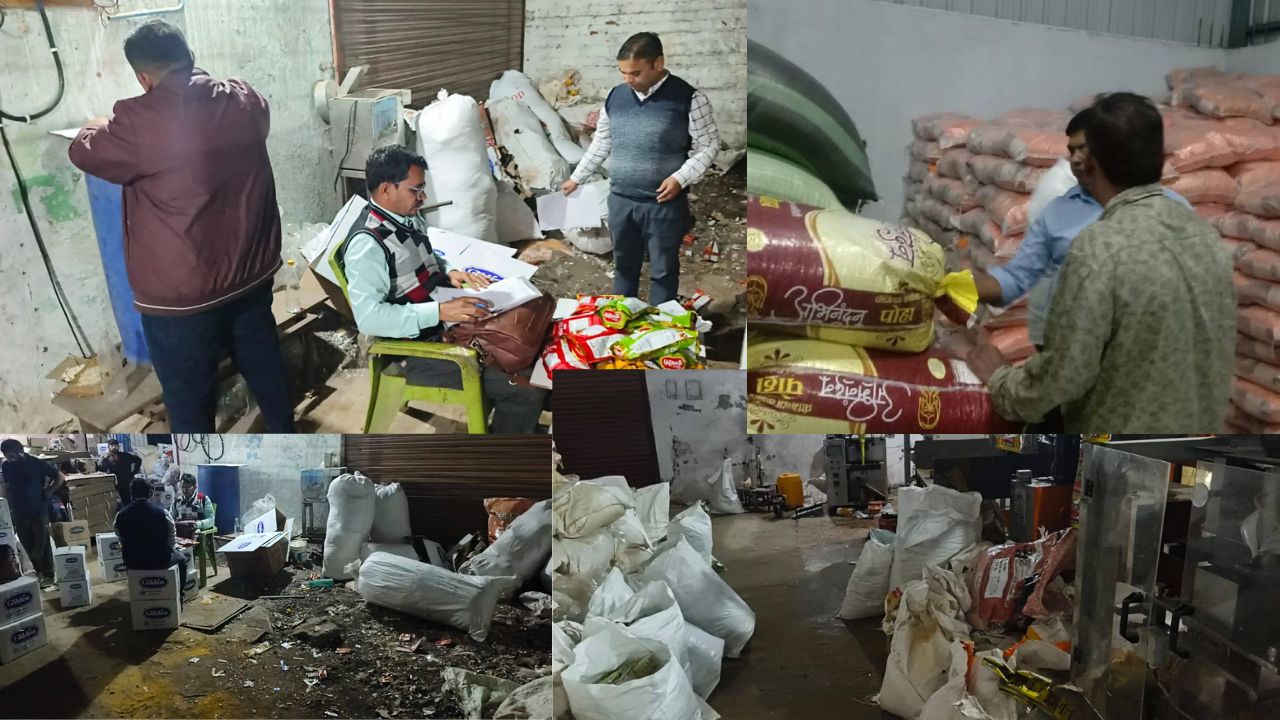 Indore: पालदा में अस्वच्छ आटा मिल पर खाद्य विभाग की कार्रवाई, निर्माण तत्काल बंद