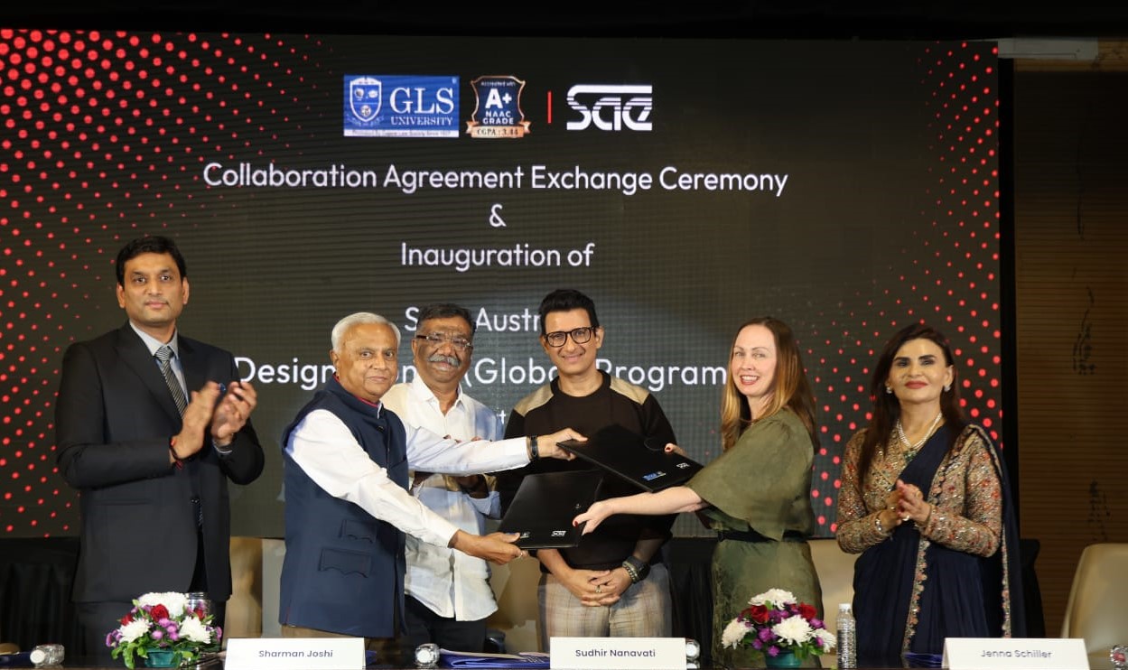 GLS यूनिवर्सिटी ने SAE इंस्टिट्यूट ऑस्ट्रेलिया संग भारत का पहला ग्लोबल B.Design ऑनर्स प्रोग्राम लॉन्च किया, एनिमेशन-VFX-गेमिंग शिक्षा में नया बेंचमार्क