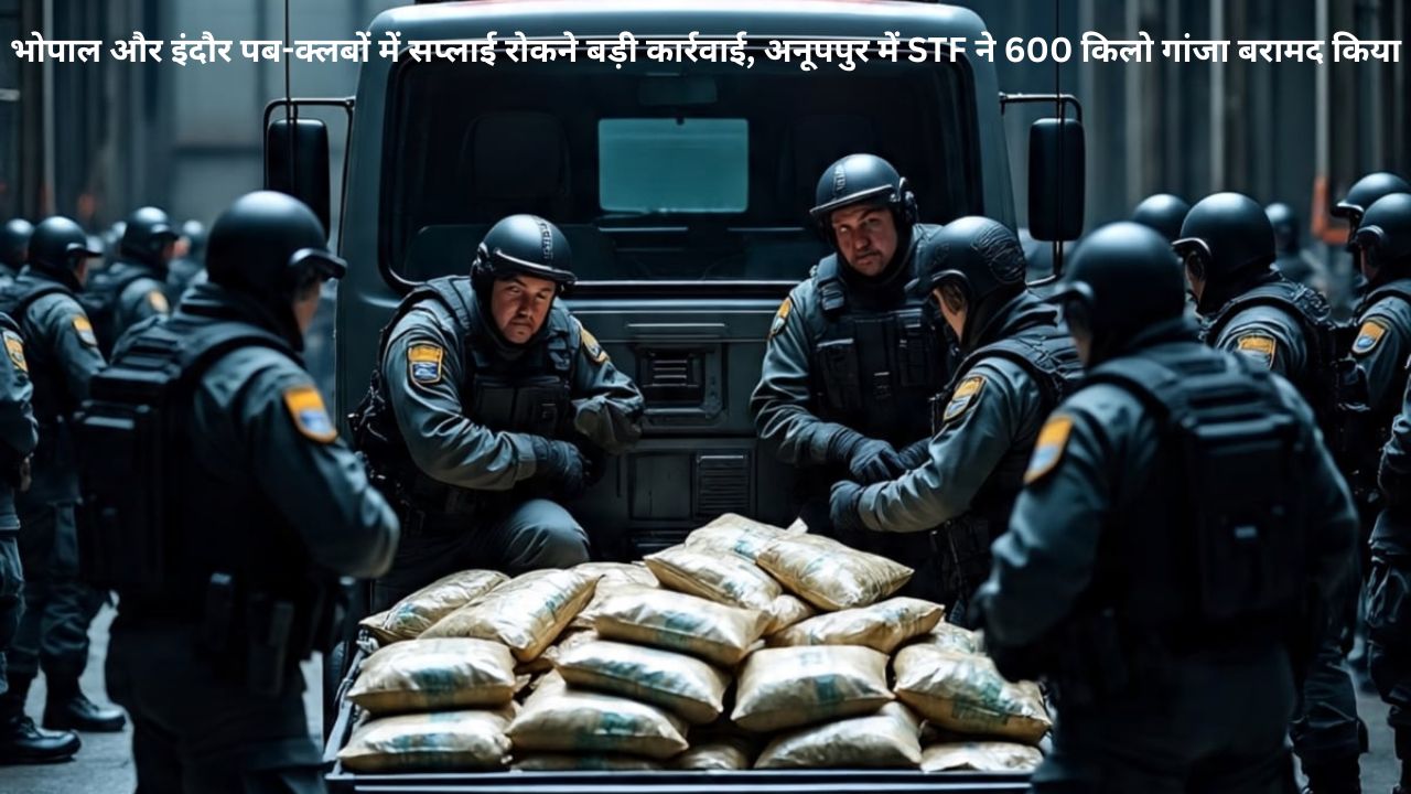 MP बॉर्डर पर STF की बड़ी स्ट्राइक: न्यू ईयर से पहले अनूपपुर में 2 करोड़ का गांजा जब्त