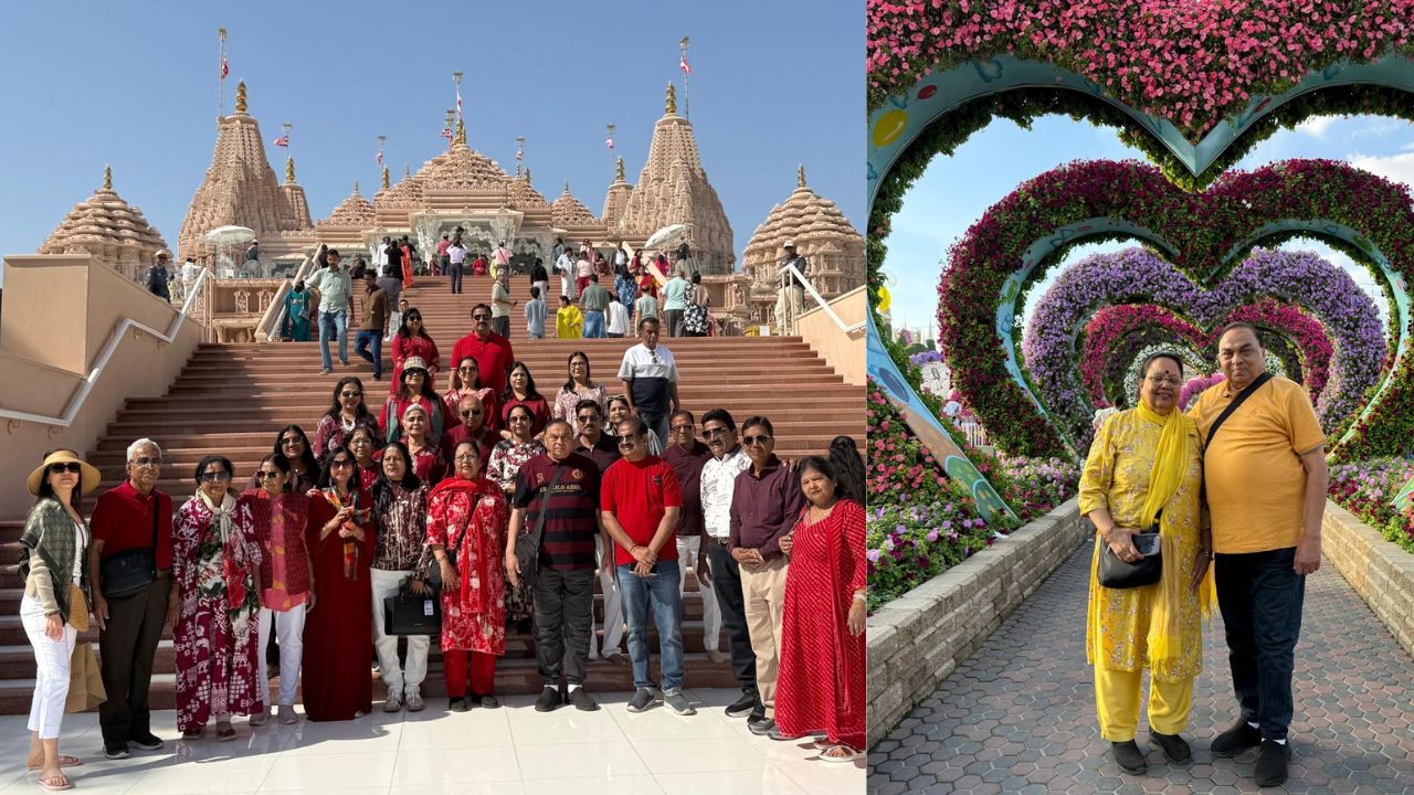 100 Members of All India Shwetambar Jain Women Federation Visit Abu Dhabi Swaminarayan Mandir and Dubai Miracle Garden