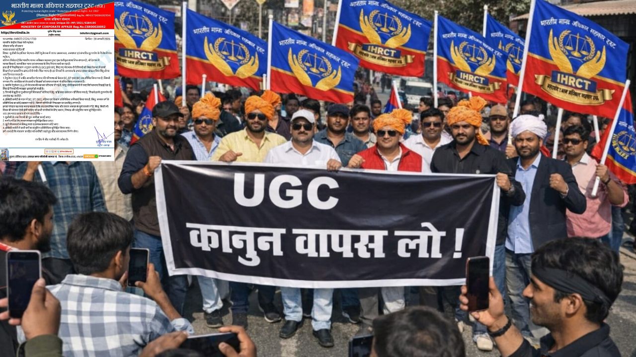 UGC के नए भेदभाव-रोधी नियमों के खिलाफ भारतीय मानव अधिकार सहकार ट्रस्ट का विरोध