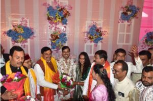 MP CM Dr. Mohan Yadav Participates in Rites, Blesses Couple at Nagda Wedding Ceremony