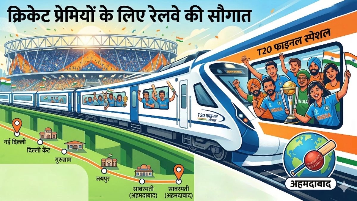 T20 वर्ल्ड कप 2026 फाइनल से पहले रेलवे का बड़ा फैसला: दिल्ली से अहमदाबाद के लिए स्पेशल ट्रेन, जानें टाइमिंग और बुकिंग