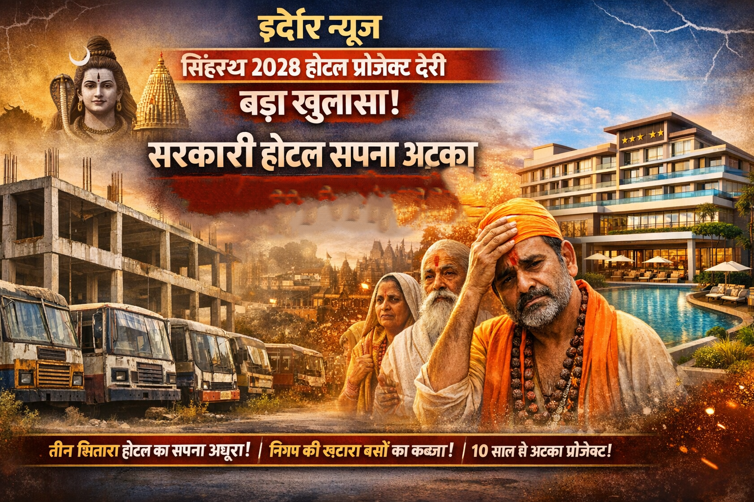 Indore News Simhastha 2028 Hotel Project Delay: बड़ा खुलासा, सरकारी होटल सपना अटका, श्रद्धालुओं को झटका, जानिए पूरा मामला और वजह