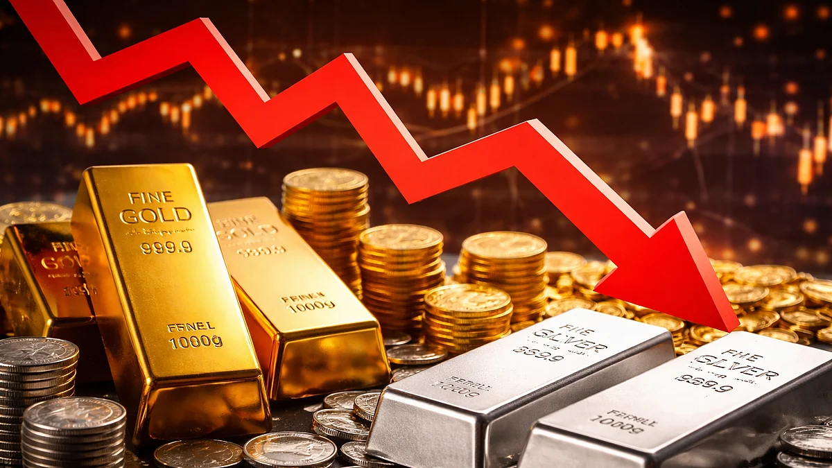 “Gold-Silver के दाम में गिरावट: अंतरराष्ट्रीय तनाव और बाजार के दबाव से दिल्ली-मुंबई समेत शहरों में कीमतें लुढ़कीं”