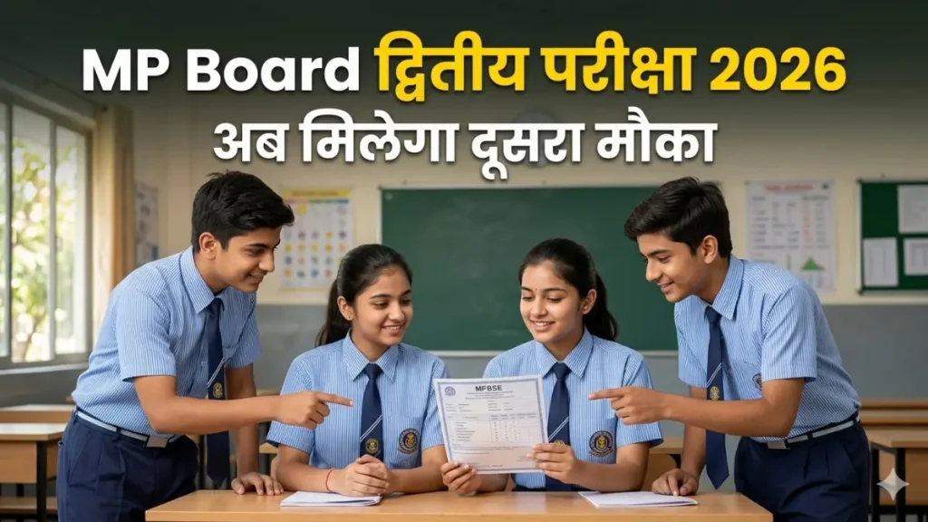MP Board Second Chance Exam 2026: फेल और असंतुष्ट छात्रों को मिला अंक सुधारने का बड़ा मौका