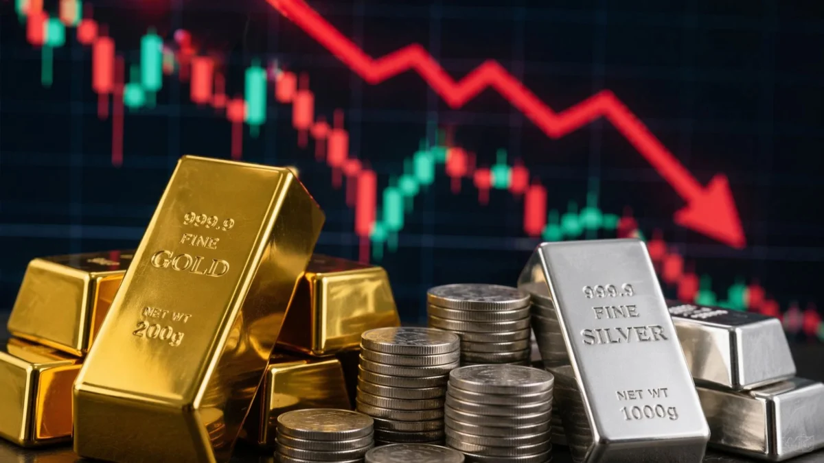 होर्मुज तनाव के बीच Gold-Silver की कीमतों में भारी गिरावट, MCX पर गिरावट दर्ज, निवेशकों में अस्थिरता और चिंता बढ़ी