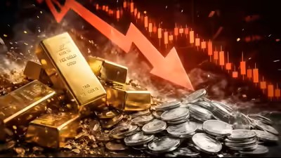 gold silver fall