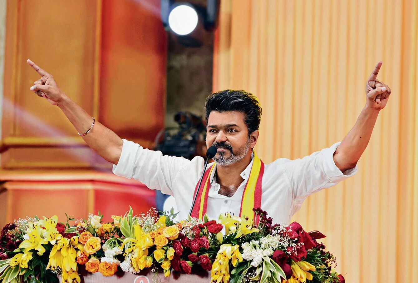 Actor turned politician Vijay addresses the rally 1730093482862 1730093493759