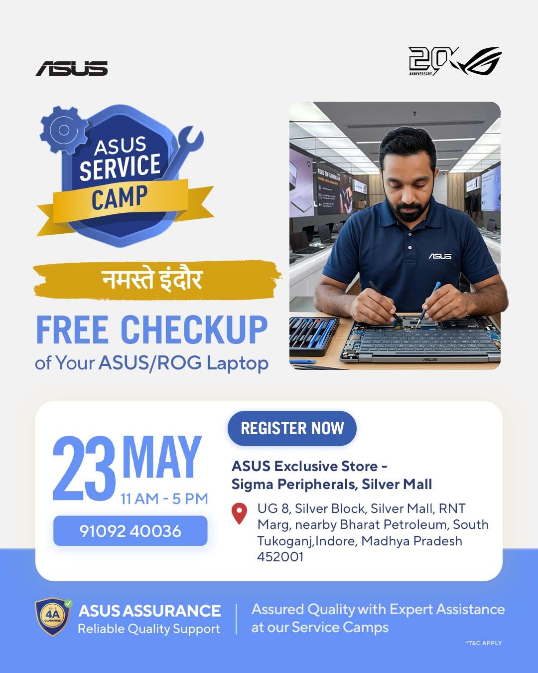 ASUS Celebrates One Year of Free Service Camps Indore
