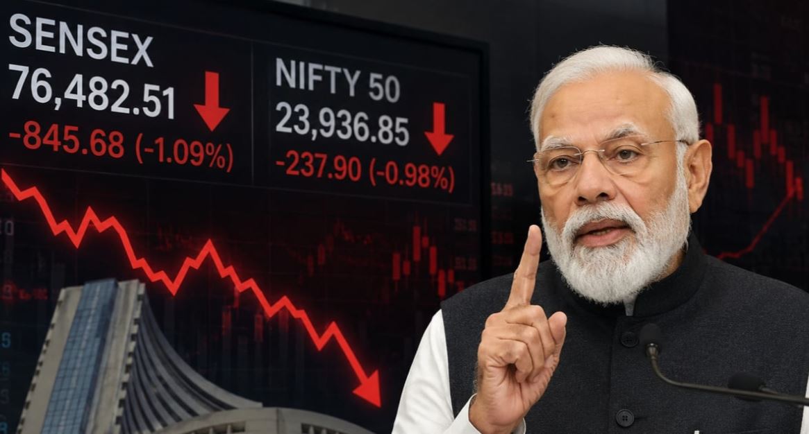 मिडिल ईस्ट तनाव, PM Modi  की अपील और महंगे तेल के बीच Stock Market  लगातार दूसरे दिन भारी गिरावट में रहा