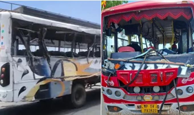 Raisen-Bhopal मार्ग पर बिलखिरिया के पास दो बसों की भीषण टक्कर, 5 की मौत, 20 से अधिक घायल