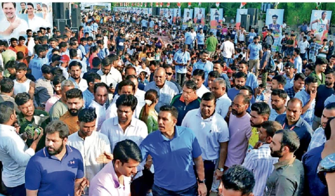युवा कांग्रेस की ‘Run for OTF’ मैराथन में बड़ा हंगामा, पुरस्कार वितरण पर विवाद से बिगड़ा माहौल, लगे विरोधी नारे
