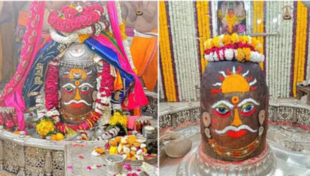 Ujjain News: भस्म आरती में दिव्य स्वरूप में विराजे बाबा महाकाल, चंद्रमा, बेलपत्र और मोगरे की मालाओं से हुआ भव्य श्रृंगार