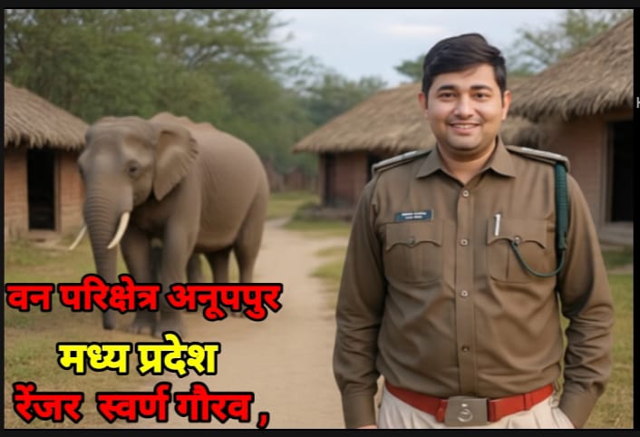 13 दिनों से अनूपपुर में डटे 3 हाथी: रेंजर स्वर्ण गौरव की शानदार ‘गज चौपाल’ पहल से ग्रामीणों को मिल रही सुरक्षा की सीख