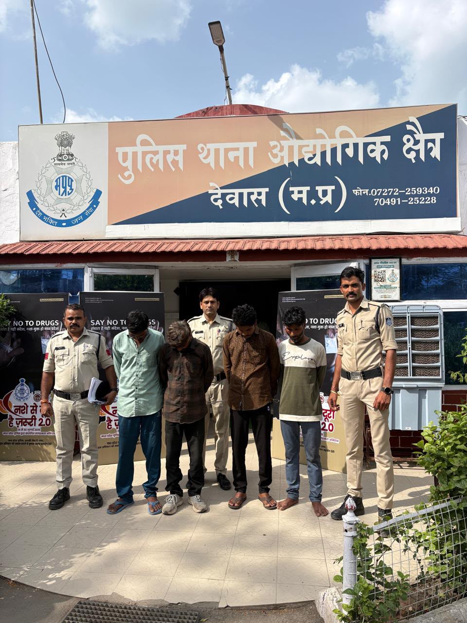 सामुदायिक भवन से चोरी हुई विद्युत केबल का पुलिस ने किया खुलासा, चार आरोपी गिरफ्तार