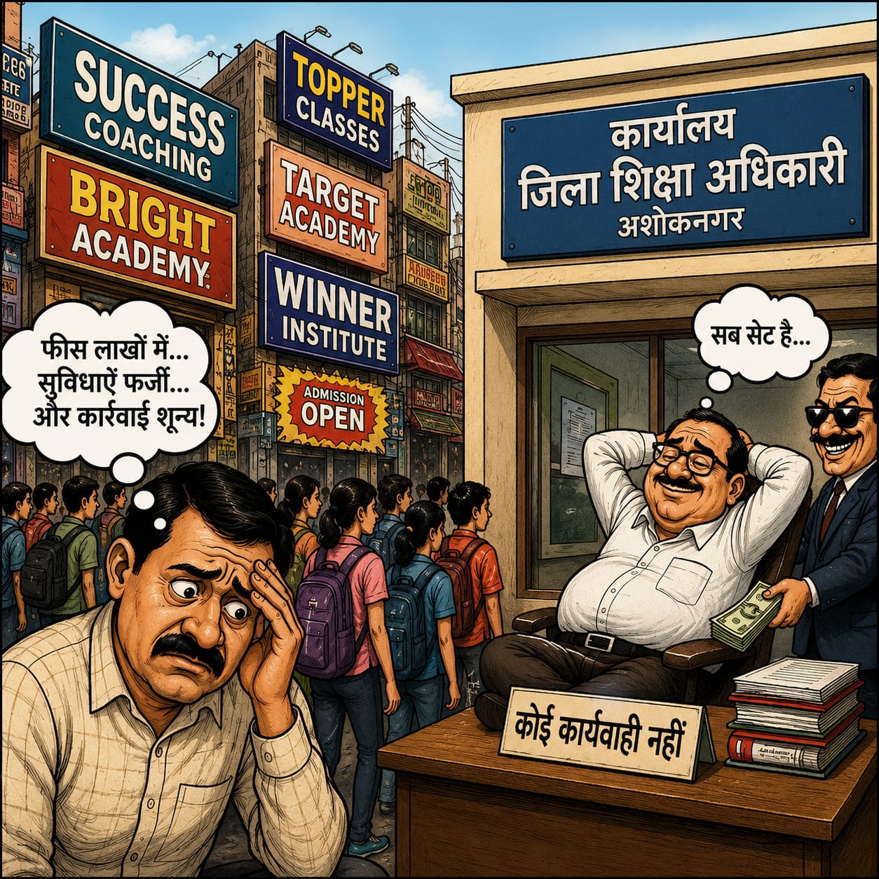 Ashoknagar : 10x10 के कमरों में घुटता बचपन, अशोकनगर के कोचिंग सेंटरों में सुरक्षा मानकों की अनदेखी, हादसे का मंडराता खतरा
