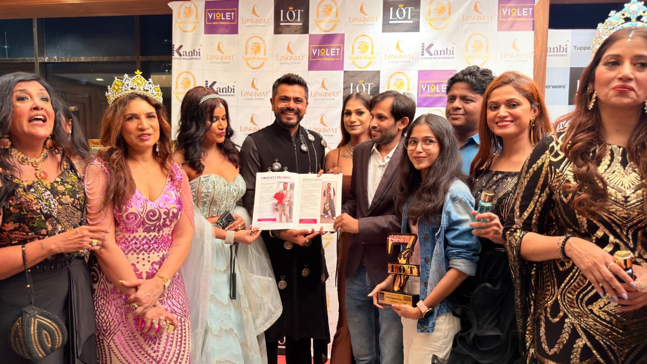 Celebrities, fashion designers, media personalities and distinguished guests unveil the July 2026 edition of Drishti Prabha Magazine during a grand launch ceremony in Mumbai
