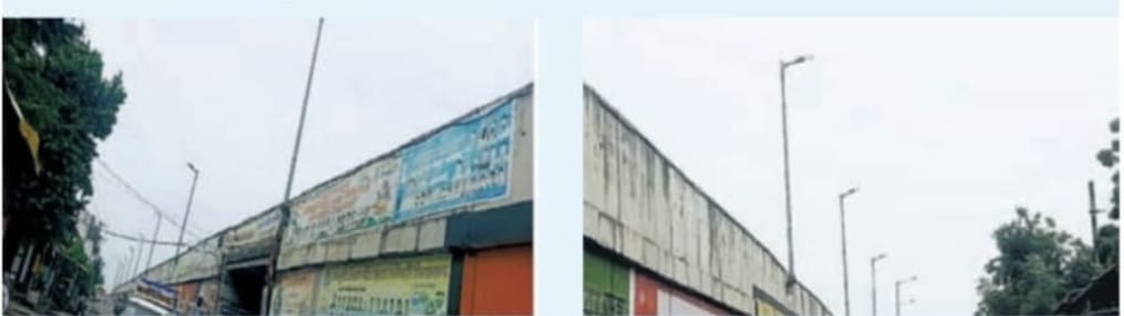 पड़ाना : दिन में जगमग, रात में अंधेरा: मऊ सर्विस रोड की स्ट्रीट लाइट व्यवस्था पर उठे सवाल