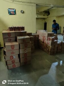 थाना सोरवा पुलिस की बड़ी कार्रवाई, 10.97 लाख रुपये की अवैध शराब जब्त