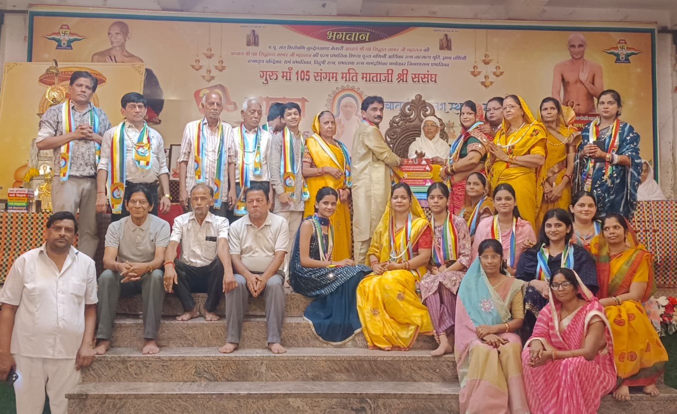 अम्बाह में 35 दिवसीय णमोकार महामंत्र आराधना, गुरुमां संगममति माताजी के सान्निध्य में भक्तिमय हुई जैन बगीची