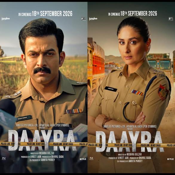 ‘Daira’ के नए पोस्टर्स में करीना कपूर खान और पृथ्वीराज सुकुमारन का दमदार अंदाज, दिखी DCP अजोनी और DCP रमन की पहली झलक