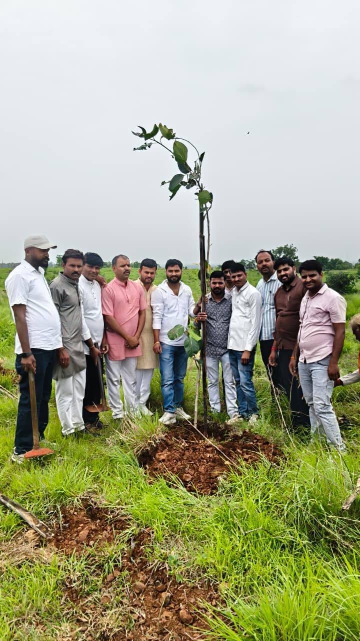 MP Roddmal Nagar participating in a tree plantation drive organized by Dhakad Mahasabha at Guru Gorakhnath Akhada Dhuni premises in Bhainswa Mataji.