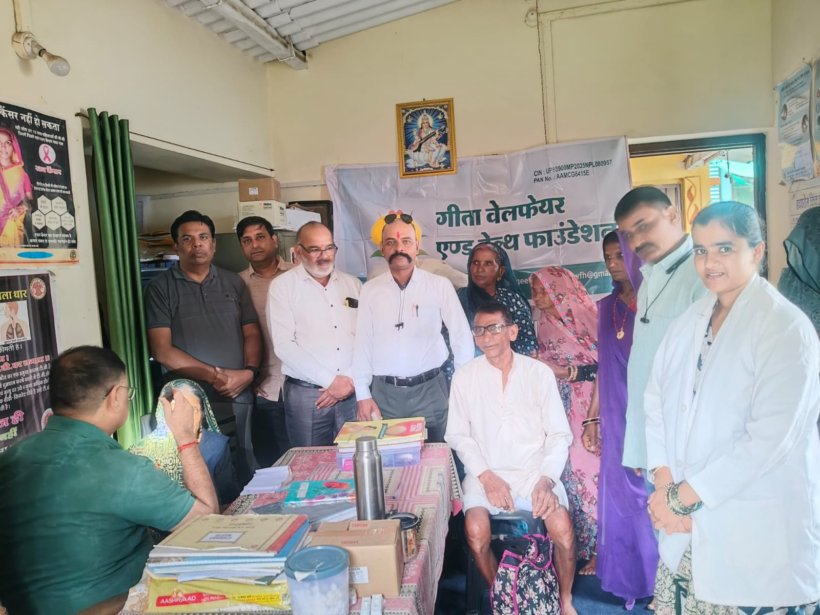 Free eye camp in Rajod-Labaria, Dhar, where 60 patients received eye screenings and 26 were selected for free cataract surgery and lens implantation in Indore.