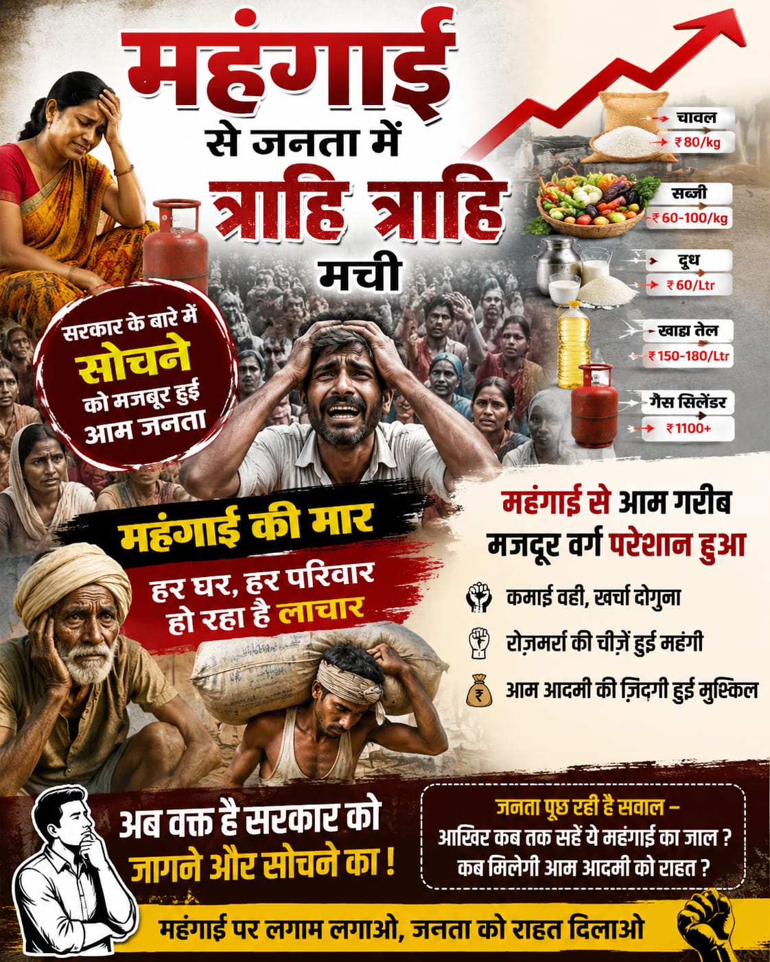 त्योहारों से पहले महंगाई ने बढ़ाई आम जनता की चिंता, बिगड़ रहा घर का बजट