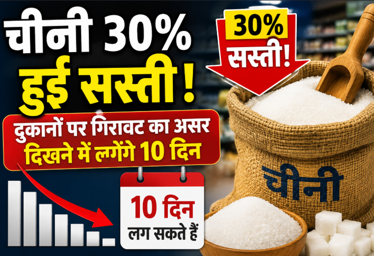 Sugar Price: चीनी की कीमत में 30% की गिरावट, आम लोगों को कब मिलेगा फायदा? जानें सरकार के फैसले का असर