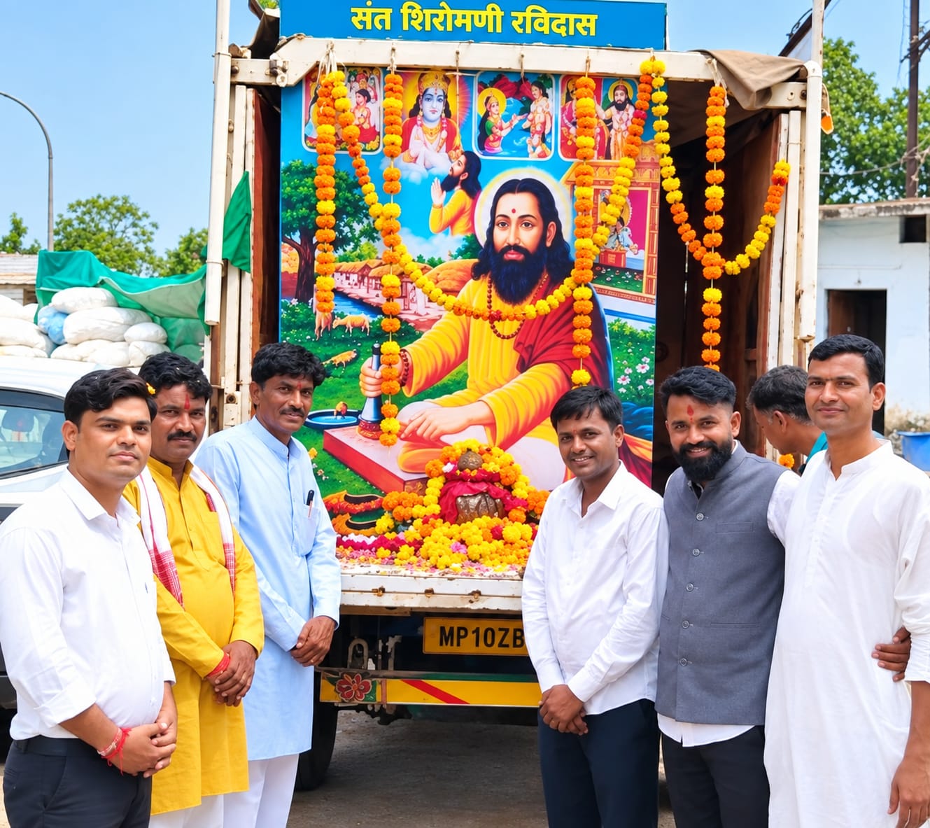 Maheshwar : संत रविदास जयंती पर निकली भव्य रथ यात्रा, सामाजिक समरसता और एकता का दिया संदेश