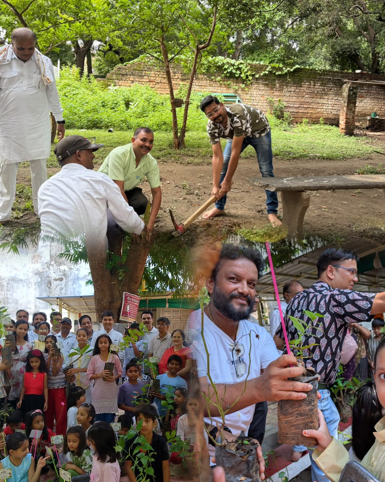 ग्वालियर में जैन मिलन युगल आदि-पार्श्व की अनूठी पहल, रोपे 81 पौधे; बच्चों को दिलाई रक्षा की शपथ
