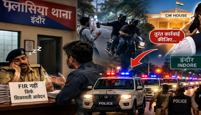 इंदौर में मोबाइल लूट की शिकायत पर पहले नहीं हुई FIR, CM हाउस से फोन आने के बाद 10 थानों की टीमें सक्रिय