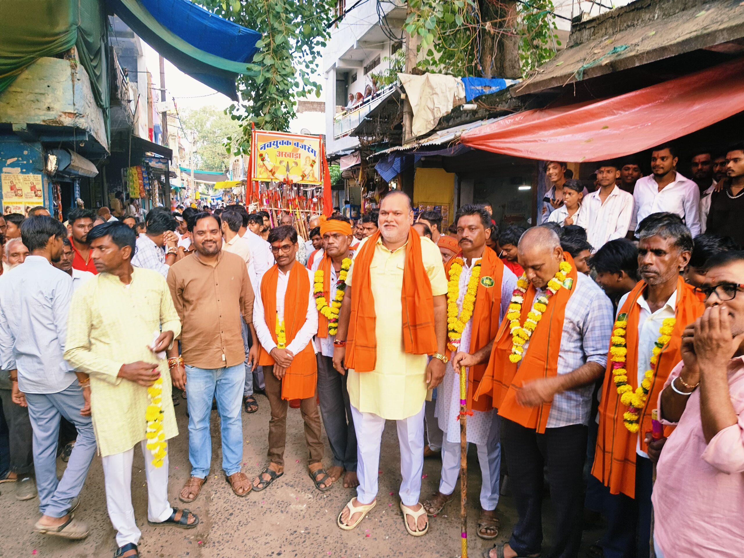 बम्हौरी में आस्था और उत्साह के साथ मनाया ढोल ग्यारस पर्व, आकर्षक विमान में नगर भ्रमण पर निकले बांके बिहारी