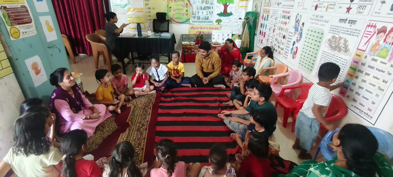 Nagda :आंगनवाड़ी केंद्रों पर बाल चौपाल और पोषण प्रदर्शनी का आयोजन