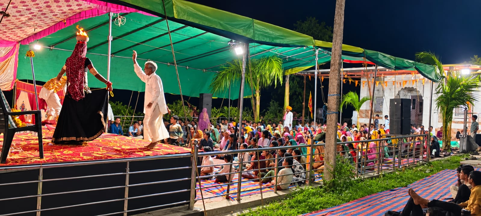 बछोड़ियाँ में भव्य वीर तेजाजी महाराज की कथा, ‘जय तेजाजी की’ के जयकारों से गूंजा पंडाल