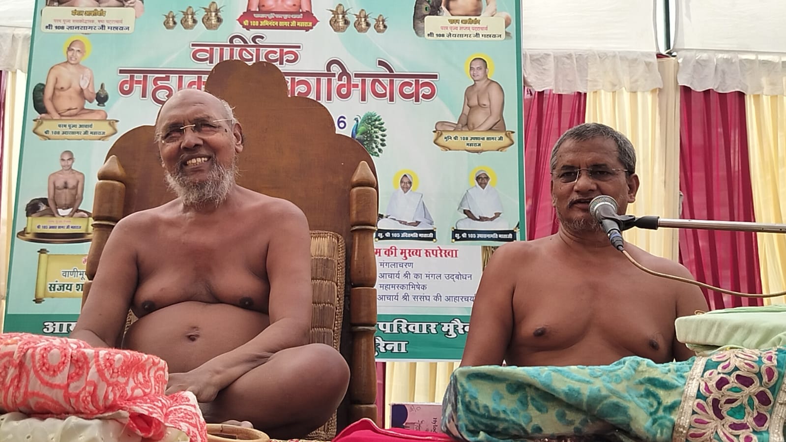 Morena ज्ञानतीर्थ में भगवान आदिनाथ का भव्य महामस्तकाभिषेक, जयकारों से गूंजा परिसर