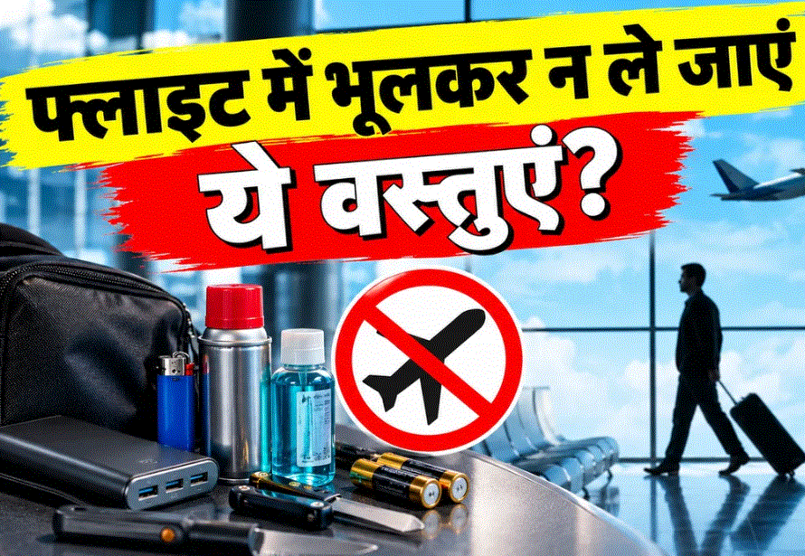 Flight Prohibited Items List: फ्लाइट में किन चीजों पर है रोक? जानें हैंड बैगेज और चेक-इन बैगेज के जरूरी नियम — दैनिक स्वराज वाणी