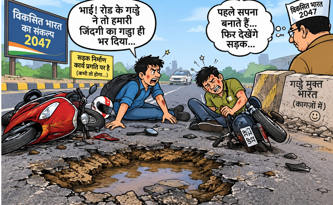2047 में भारत विकसित होगा या नहीं, पता नहीं; आज के गड्ढे जनता को भविष्य जरूर दिखा रहे हैं