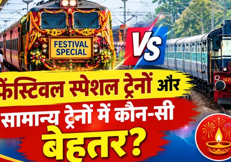 फेस्टिवल स्पेशल या सामान्य ट्रेन: त्योहारों में सफर के लिए कौन बेहतर? समझें किराए और संचालन का अंतर