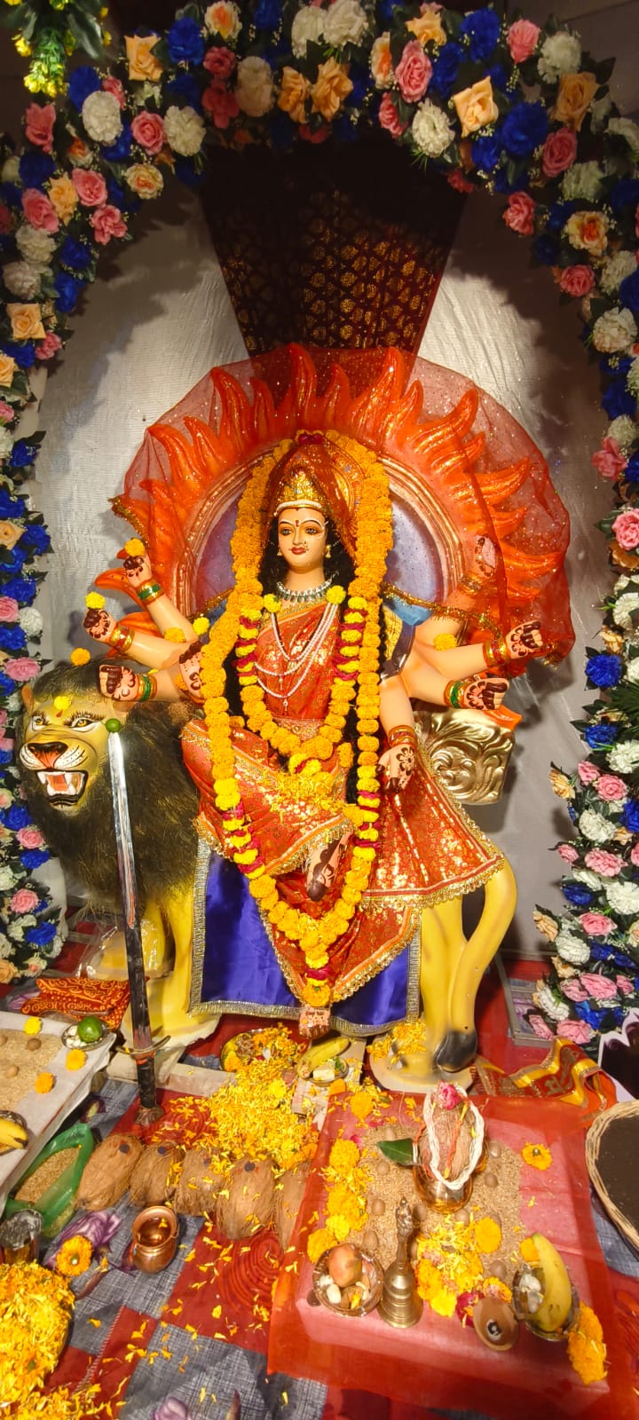 Mandleshwar के निम्लेश्वर हनुमान मंदिर में शारदीय नवरात्रि का भव्य शुभारंभ, जाम गेट से लाई गई पावन ज्योत